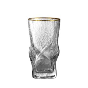 everest global whisky glasses set of 4, 14 oz unique creative twist scotch glasses, old fashioned whiskey glasses for bourbon, scotch, tequila, cognac, rum