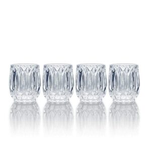 saxon set of 4 double old fashioned whiskey glasses