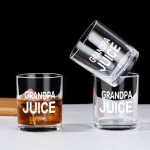 Unique Grandpa Gift, Grandpa Juice Whiskey Glass, Old Fashioned Glasses on Father’s Day, Scotch Glass Gift to Grandpa, New Grandpa, Dad from Grandson, Granddaughter, 10 Oz