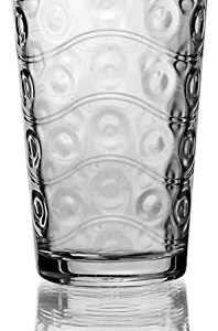 Circleware Cosmo Huge 12-Piece Glassware Set of Highball Tumbler Drinking Glasses and Whiskey Cups for Water, Beer, Juice, Ice Tea Beverages, 6-15.75 oz & 6-12.5 oz, Parade