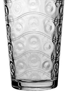 Circleware Cosmo Huge 12-Piece Glassware Set of Highball Tumbler Drinking Glasses and Whiskey Cups for Water, Beer, Juice, Ice Tea Beverages, 6-15.75 oz & 6-12.5 oz, Parade