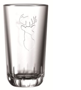 la rochere majestic stag glasses Ò double old fashioned glass set of 6 Ò dishwasher safe vintage glassware for use as whiskey glasses, cocktail glasses, water glasses, juice glass cups, & more (12 oz)