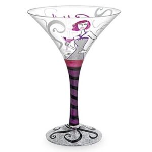 epic products cocktail girl martini glass #93-411