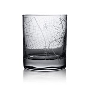 Austin City Map Whiskey Glass, Unique Gift, 10.5 oz