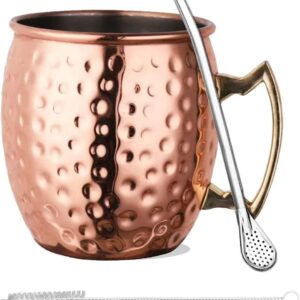 Bltjy Cocktail mug Moscow mule mugs Copper beer mug Copper coffee mugs Kitchen moscow mule Copper mugs Copper mugs Father in law christmas gifts