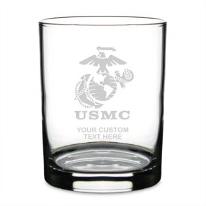7.62 design personalized usmc ega 14 oz. double old fashioned glass