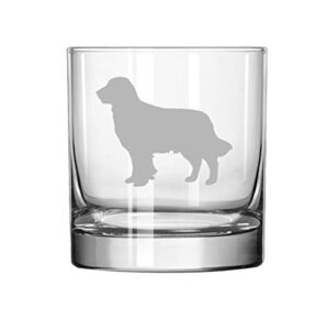 11 oz rocks whiskey highball glass golden retriever