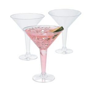 fun express plastic martini glasses (bulk set of 20) party supplies
