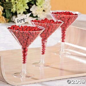 Fun Express Plastic Martini Glasses (bulk set of 20) Party Supplies