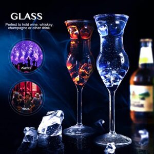 NOLITOY 2pcs Wine Glasses Female Body Glasses Cocktail Glasses Whiskey Glasses Champagne Goblet for Party Home Bar