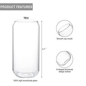 Kxuhivc Glass Cups 8 Pack Drinking Glasses Beer Glass Tumbler for Mojito Soda Smoothies Whiskey Iced Coffee Cocktail Tea Juice