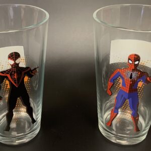 Bioworld Beyond Amazing 60th Anniversary Spider-Man 16oz Pint Glass Set, Pack of 2 Drinking Glasses