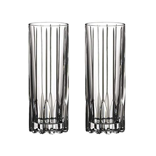 Riedel Drink Specific Glassware Fizz Cocktail Glass (2-Pack) with Microfiber Polishing Cloth Bundle (3 Items)