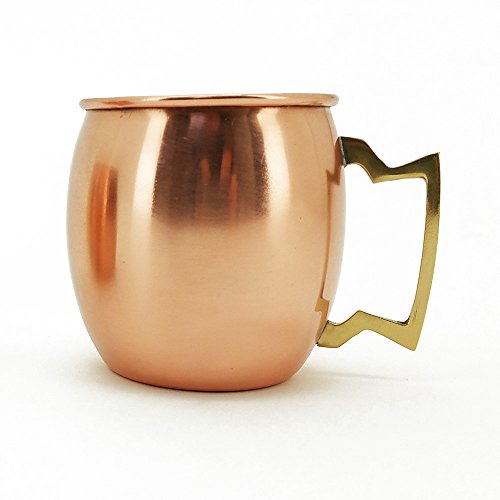 Set of 2 Modern Home Authentic 100% Solid Copper Moscow Mule Mug - Handmade in India