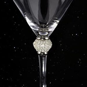 BarTata, The STAR Diamond Ball Martini Glass Exquisite Martini Glasses for Home and Bar Limited Edition Stemmed Margarita, Manhattan, Cosmopolitan Cocktail Glass Inspirational Gift for Martini Lover