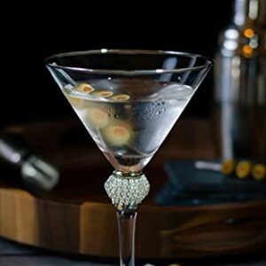 BarTata, The STAR Diamond Ball Martini Glass Exquisite Martini Glasses for Home and Bar Limited Edition Stemmed Margarita, Manhattan, Cosmopolitan Cocktail Glass Inspirational Gift for Martini Lover