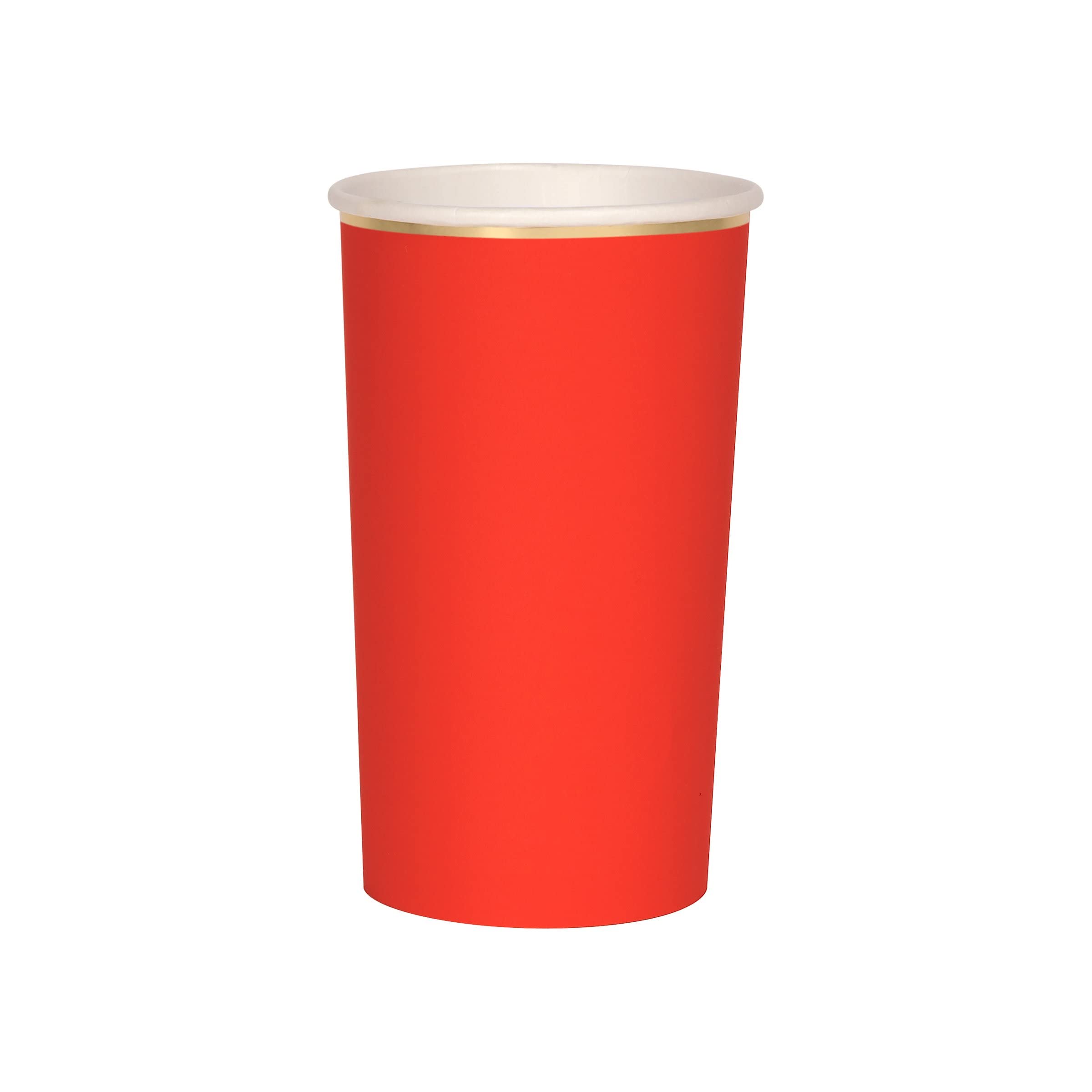 Meri Meri Red Highball Cups