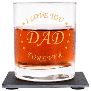 2023 Whiskey Glass Birthday Gifts for Dad - Birthday Decorations for Dad, Party Supplies - Birthday Anniversary, Bday Gifts Ideas for Him, Dad, Husband - A meaningful birthday present Whiskey Glass