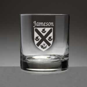 jameson irish coat of arms tumbler glasses - set of 4 (sand etched)