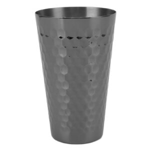 stainless steel cups, drinking cup moscow mule mugs unbreakable reusable cups metal shatterproof pint drinking cups for bar home (black)