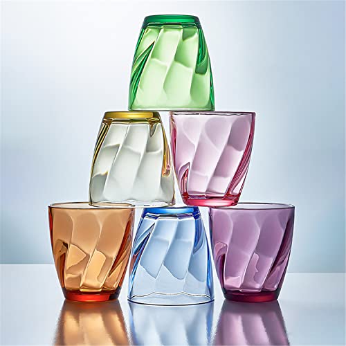 EILRAMIR Acrylic Drinking Highball Glasses Colorful Cup Plastic Rocks Glasses Ideal for Bar, Kitchen, Cocktail, Juice Beverages, Water Unbreakable (9.5oz) (Clear,9.5oz)