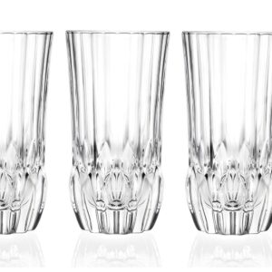 RCR Cristalleria Italiana Crystal Glass Drinkware Set (Highball Cocktail Tumbler (13.5 oz) - 4 Piece)