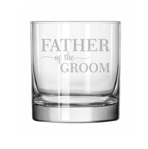 mip 11 oz rocks whiskey old fashioned glass gift father of the groom