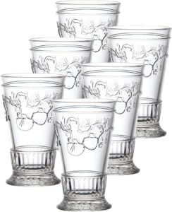 la rochere set of 6, 12-ounce versailles double old fashioned glasses