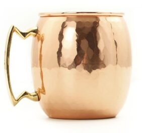 old dutch nickel-lined solid copper hammered moscow mule mug, 16 oz.