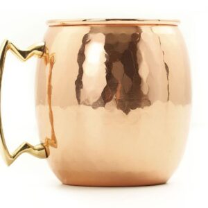 Old Dutch Nickel-Lined Solid Copper Hammered Moscow Mule Mug, 16 Oz.