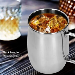 Yosoo 1000ml Stainless Steel Wine Bar Beer Mug,Water Cup with Handle, Portable Coffee Cup Drinkware,Large Capacity Beer Bar Supplies