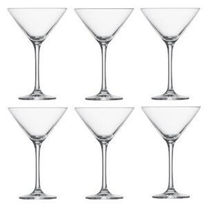 schott zwiesel tritan crystal glass classico stemware collection cocktail martini glass, 8.5-ounce, set of 6