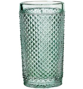 vista alegre bicos mint green beverage/hiball/tumbler glass, set of 4,