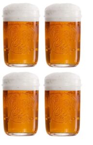 beer snob barware lagunitas signature mason jar glasses - set of 4