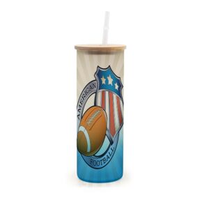 ZREGGUR 25 oz Sublimation Glass with Bamboo Lid, 25 Pack Frosted Sublimation Beer Can Glass, Gradient Color Material, Suitable for Beer, Juice, Ice Water, Drinks, Etc.…