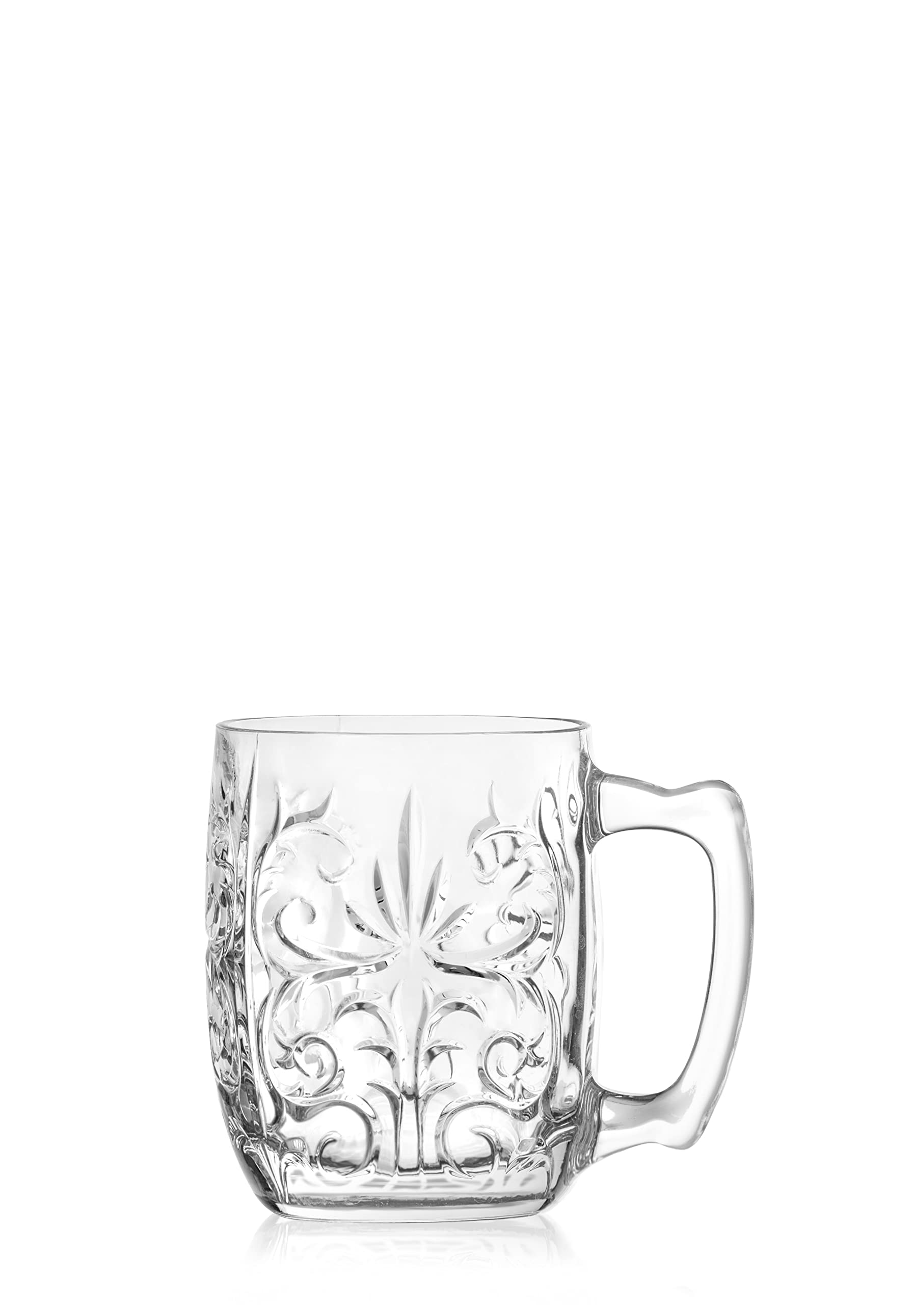 Barski Glass Mug - Mule - Designed - for Beer - Coffee - Tea - Latte - Cocktail - Beverage - Set of 4-14.2 Oz. - Made in Europe