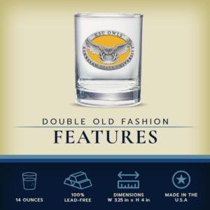 Heritage Pewter Kennesaw State Double Old Fashion | Double Rocks Glass 14 OZ for Liquor | Expertly Crafted Pewter Glass