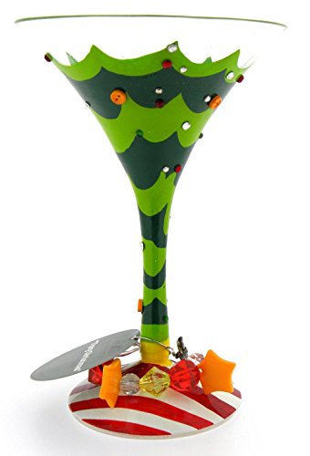 Lolita Tipsy Christmas Martini Glass Retired - Beverage Vino Bar GLS4-5540B