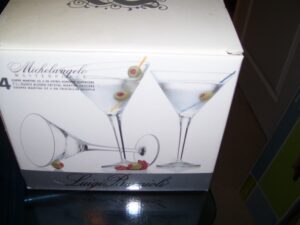 luigi bormioli michaelangelo martini glasses, 7 1/4 oz, set of 4