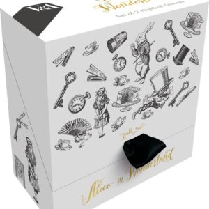 V&A Alice in Wonderland Highball Glasses in Gift Box, Glass, 330 ml - (Set of 2)