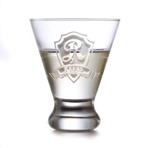 engraved personalized martini cosmopolitan glass, (set of 2)