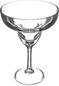 carlisle foodservice products alibi margarita glass for restaurants, catering, kitchens, plastic, 16 ounces, clear, (pack of 24)