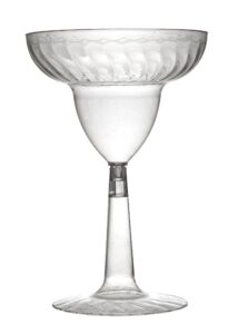 fineline settings 12-piece flairware2-piece margarita glass, 12-ounce, clear