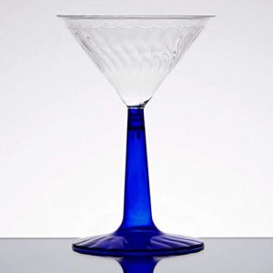 fineline settings 12-piece flairware 2-piece martini glass, 6-ounce, blue