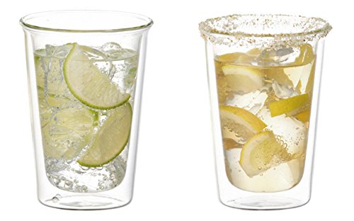 Set of 2 Double Walled Cocktail Glasses - Kinto Cast - 290 ml (9.81 fl. oz.) (Japan Import)