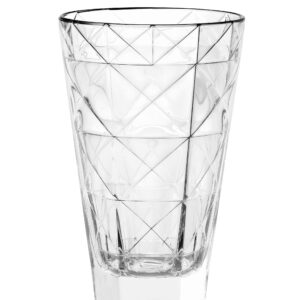 Barski - European - Glass - Hiball Tumbler - Artistically Designed - 14.5 oz. - Set of 6 Highball Glasses - Made in Europe