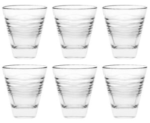 barski - european glass - double old fashioned tumbler glasses - uniquely designed - set of 6-10 oz. - made in europe