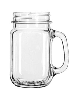 libbey drinking jar with handle, 16 -ounce, set of 12