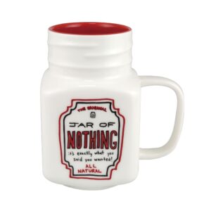 enesco our name is mud jar of nothing sculpted coffee mug, 16 ounce, multicolor