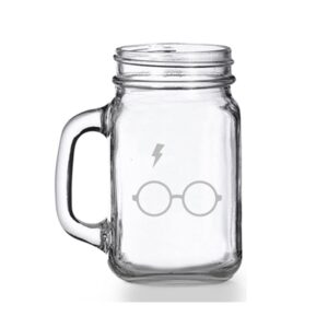 harry potter lightning glass mason jar mug